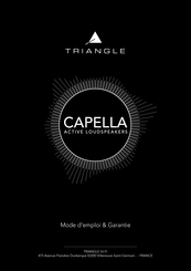 Triangle CAPELLA Mode D'emploi Et Garantie