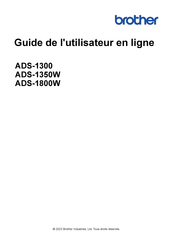 Brother ADS-1300 Guide De L'utilisateur En Ligne