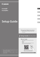 Canon i-SENSYS X 1440P Guide De Configuration