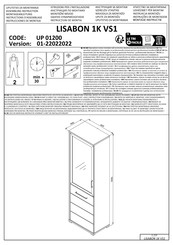 Forma Ideale LISABON 1K VS1 UP 01200 Instructions D'assemblage