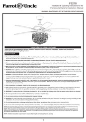 Parrot Uncle F6218 Instructions D'installation Et De Fonctionnement