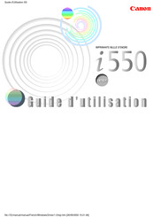 Canon i550 Guide D'utilisation