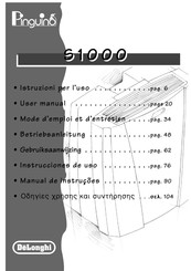 DeLonghi Pinguino S1000 Mode D'emploi Et D'entretien