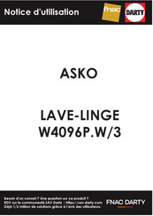 Asko W4096X/3 Notice D'utilisation