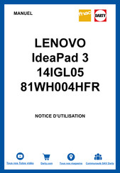 Lenovo IdeaPad 3 14IGL05 81WH004HFR Guide D'utilisation