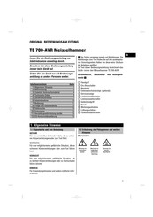 Hilti TE 700-AVR Notice Originale