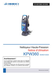 Iseki KPW360 Notice D'utilisation