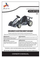 Aosom CHILDREN'S ELECTRIC DRIFT GO KART Manuel Du Propriétaire