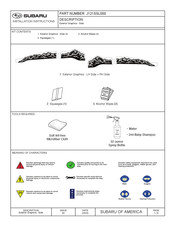 Subaru J121SSL000 Instructions D'installation