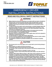 Topaz LHB-EM-25W-UNV Instructions D'installation