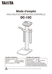 Tanita DC-13C Mode D'emploi