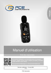 PCE Instruments PCE-354 Manuel D'utilisation