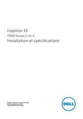 Dell Inspiron 15 7569 Instructions D'installation Et Spècifications