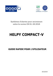 Esse-ti HELPY COMPACT-V Guide Rapide Pour L'utilisateur