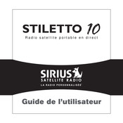 Sirius Satellite Radio STILETTO 10 Guide De L'utilisateur