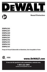 DeWalt DXWP62389 Manuel D'instructions