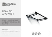 Palram CANOPIA DOOR AWNING 3x5/1x1.5 Instructions De Montage