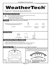 WeatherTech WTBF141 Instructions D'installation