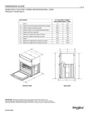 Whirlpool WOEC5027L Guide De Dimensions