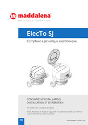 Maddalena ElecTo SJ Consignes D'installation, D'utilisation Et D'entretien