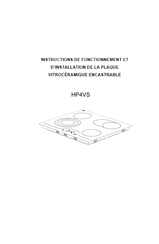 Harrow HP4VS Instructions De Fonctionnement