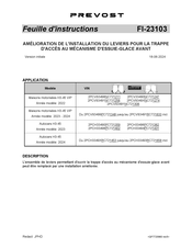 PREVOST FI-23103 Feuille D'instructions