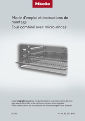 Miele H 7440-60 BMX Mode D'emploi Et Instructions De Montage