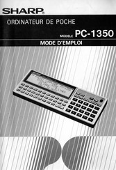 Sharp PC-1350 Mode D'emploi