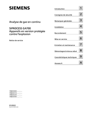 Siemens SIPROCESS 7MB3040 Serie Notice De Service