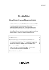 Fostex FD-4 Instruction Supplémentaire