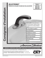 American Standard SELECTRONIC 605X.204 Consignes D'installation