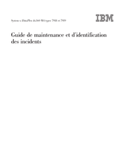 IBM 7918 Guide De Maintenance Et D'identification Des Incidents