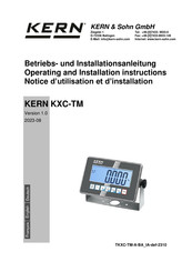 KERN KXC-TM Notice D'utilisation Et D'installation