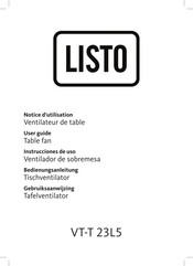 Listo VT-T 23L5 Notice D'utilisation