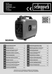 Scheppach SG2500i Traduction Des Instructions D'origine