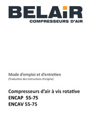 Belair ENCAV 75 Mode D'emploi Et D'entretien