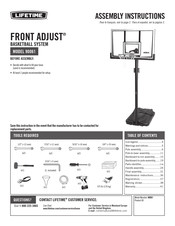 Lifetime FRONT ADJUST 90061 Instructions D'assemblage