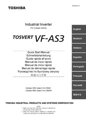 Toshiba TOSVERT VFAS3-4220PC Manuel De Demarrage Rapide