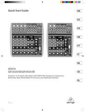 Behringer XENYX QX1202USB Guide De Démarrage Rapide