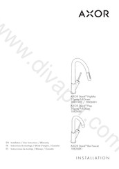 Hansgrohe AXOR Starck HighArc 12806 1 Serie Instructions De Montage / Mode D'emploi / Garantie