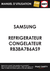 Samsung RB38A7B6AS9 Manuel D'utilisation