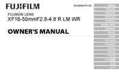 FujiFilm FUJINON XF16-50mmF2.8-4.8 R LM WR Manuel Du Propriétaire