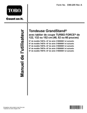 Toro GrandStand 132 Manuel De L'utilisateur