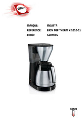 Melitta EasyTop Therm 1010-11 Mode D'emploi