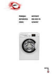 Hotpoint Ariston RSG 923 FR Mode D'emploi