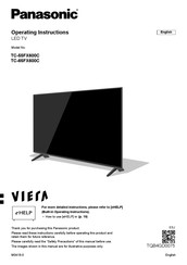 Panasonic Viera TC-65FX600C Manuel D'utilisation