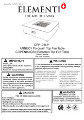 ELEMENTI Plus OFP101LP Mode D'emploi