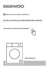 Daewoo WM714T0WU0FR Manuel D'utilisation