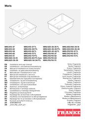 Franke MRG 110-52 Manuel D'installation Et Mode D'emploi