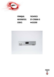 Technics ST-C700D Mode D'emploi